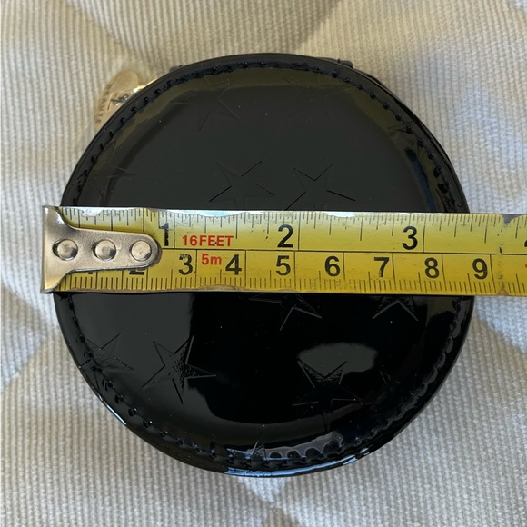 YSL Yves Saint Laurent Mini Black Patent Foundation Case MakeUp Case Coin Purse - Picture 3 of 9